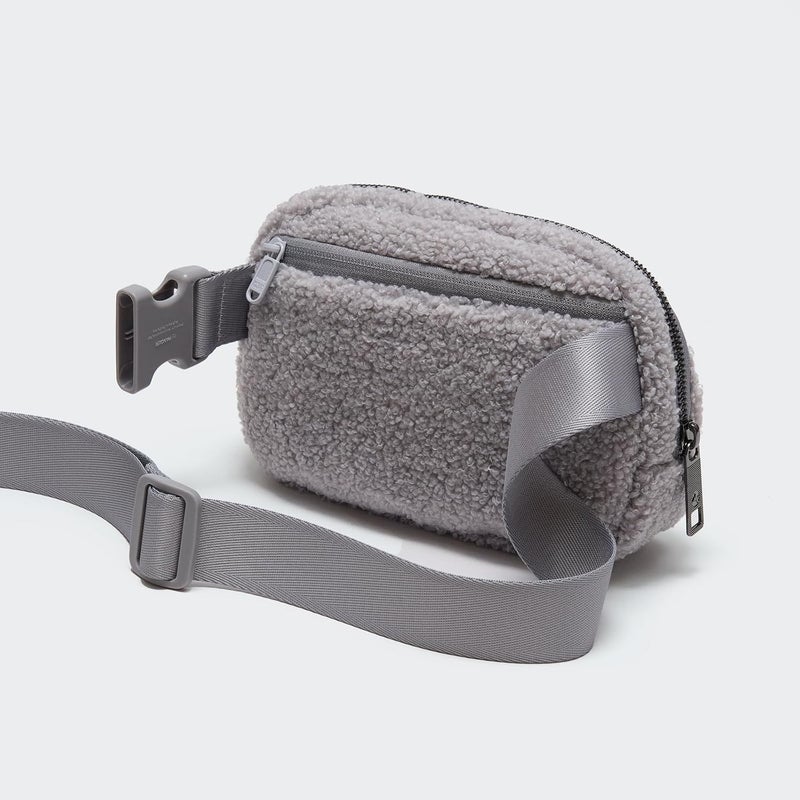Pander Fanny pack Everywhere Fleece Belt Bag for Women and Men with Adjustable strap Belt, 1L. (Light Grey) - Image 4